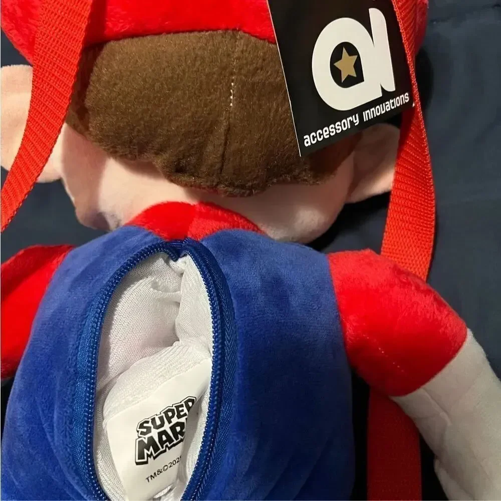 Super Mario Plush Mario Figure Backpack Nwt